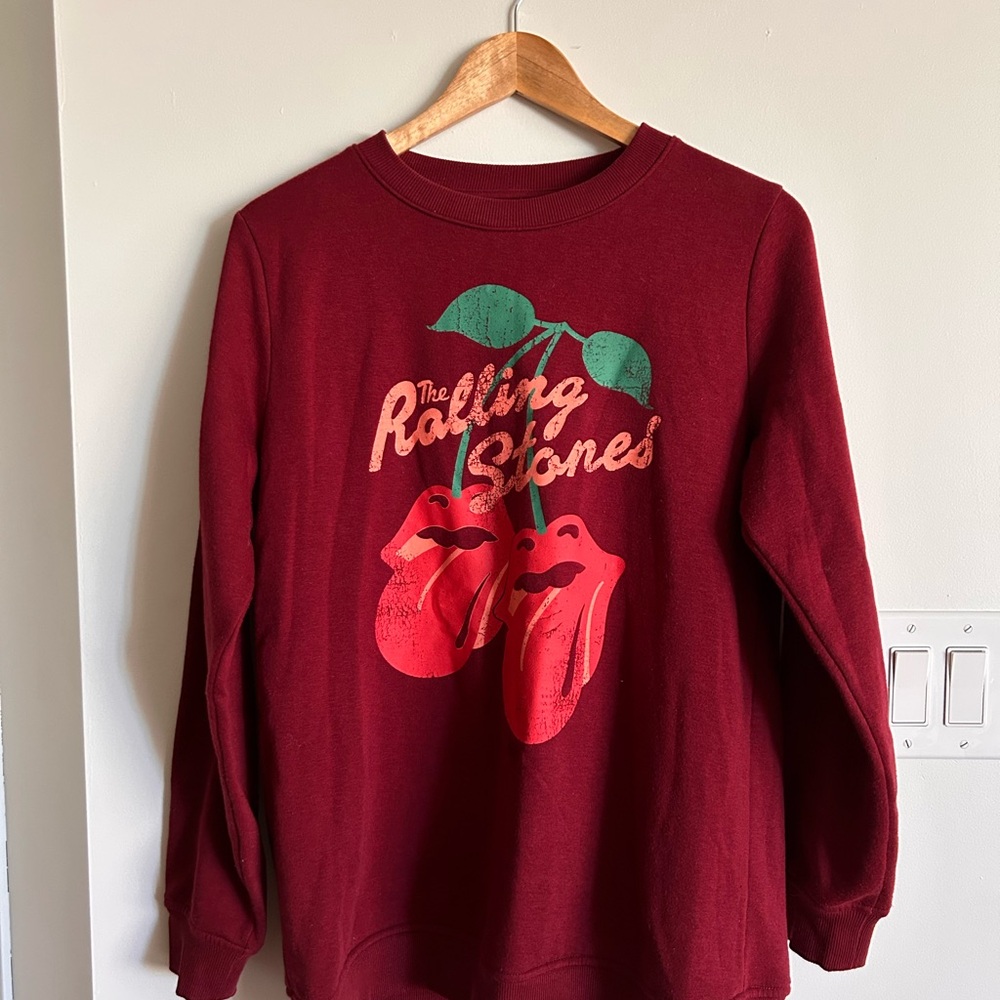 The Rolling Stones Burgundy Red Crewneck
